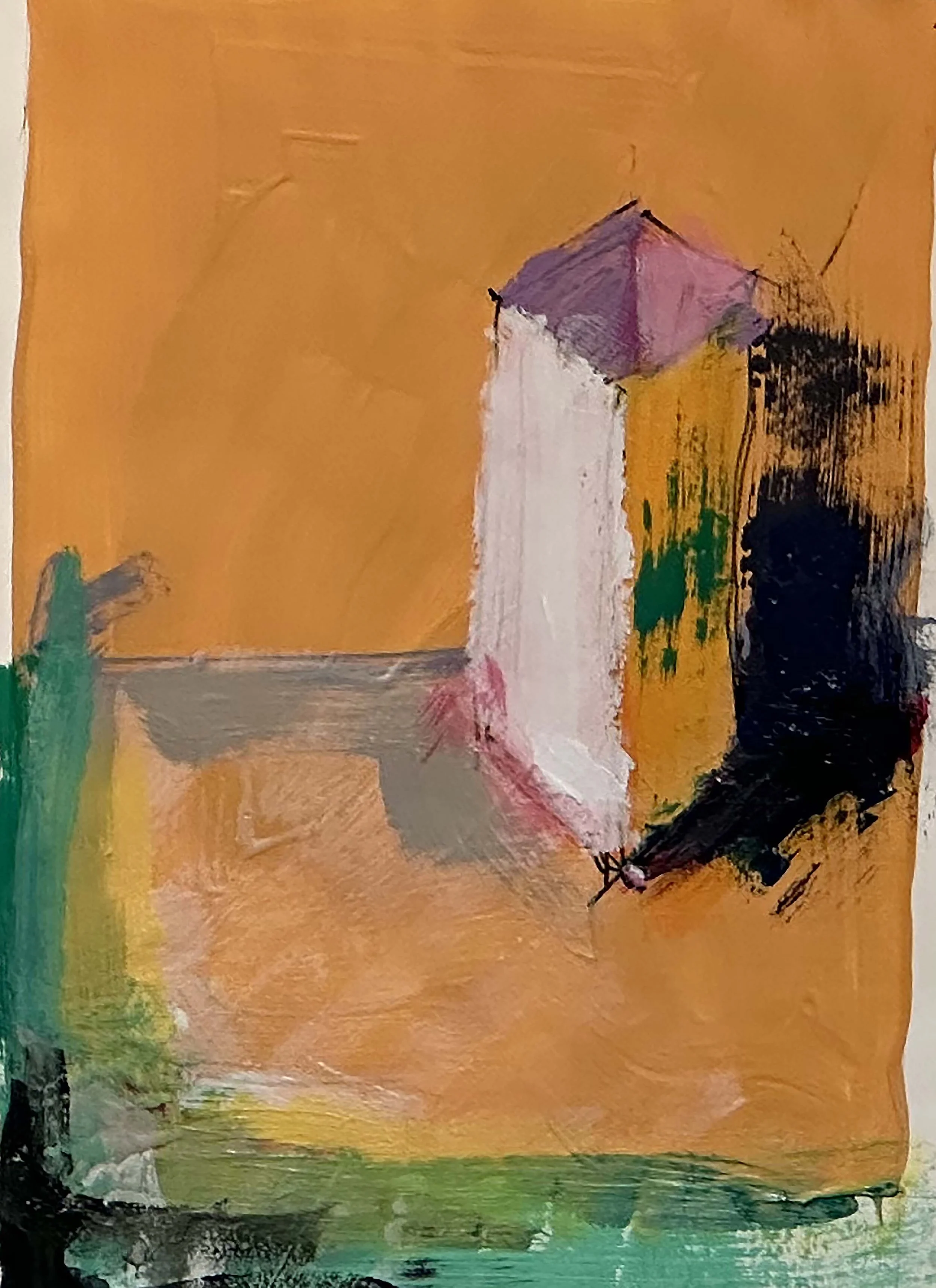 Title: LONELY SOUL STUDY #5; Series: Health Worlds; Med: Acrylic on paper; Year: 2023