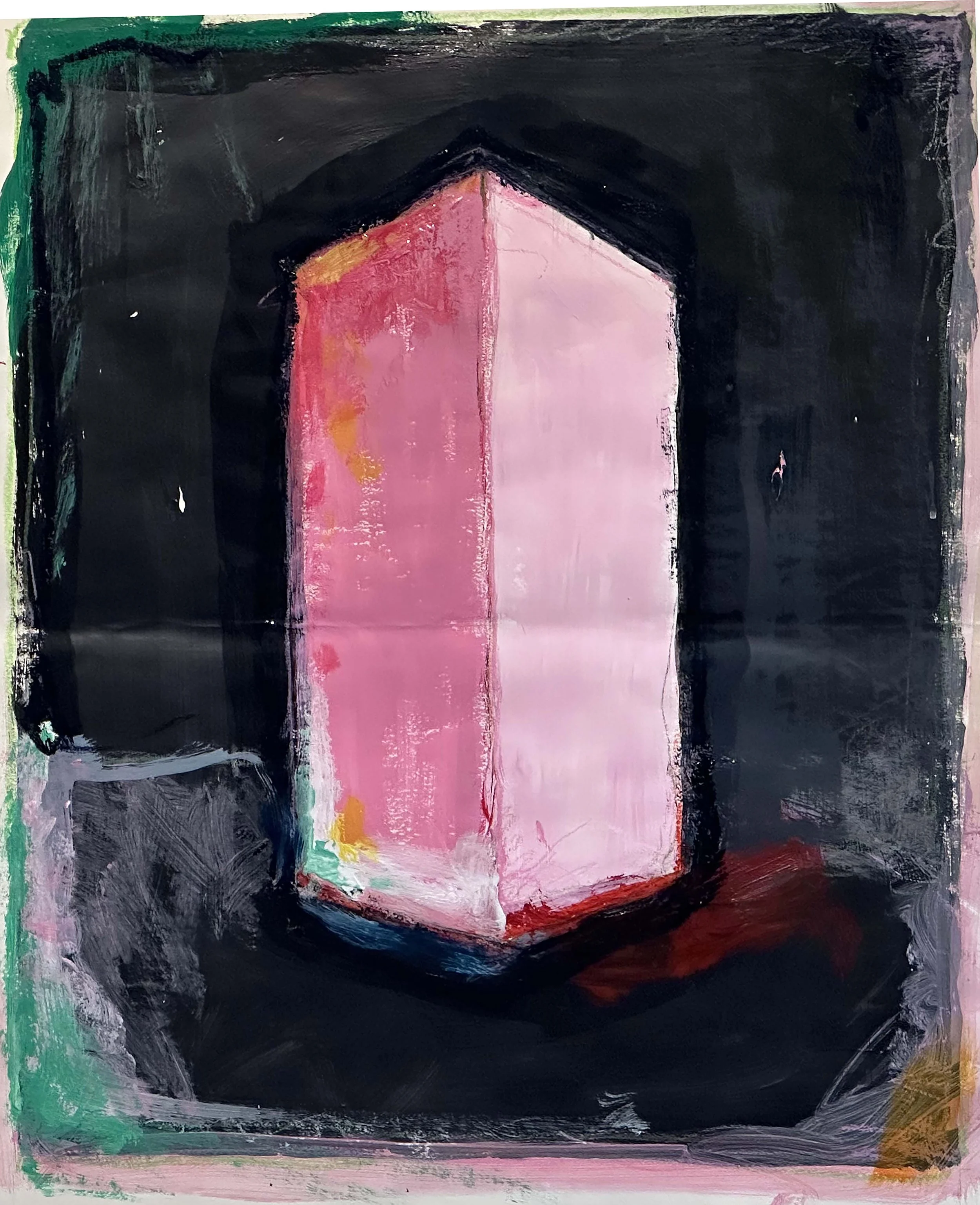 Title: LONELY SOUL STUDY #2; Series: Health Worlds; Med: Acrylic on paper; Year: 2023