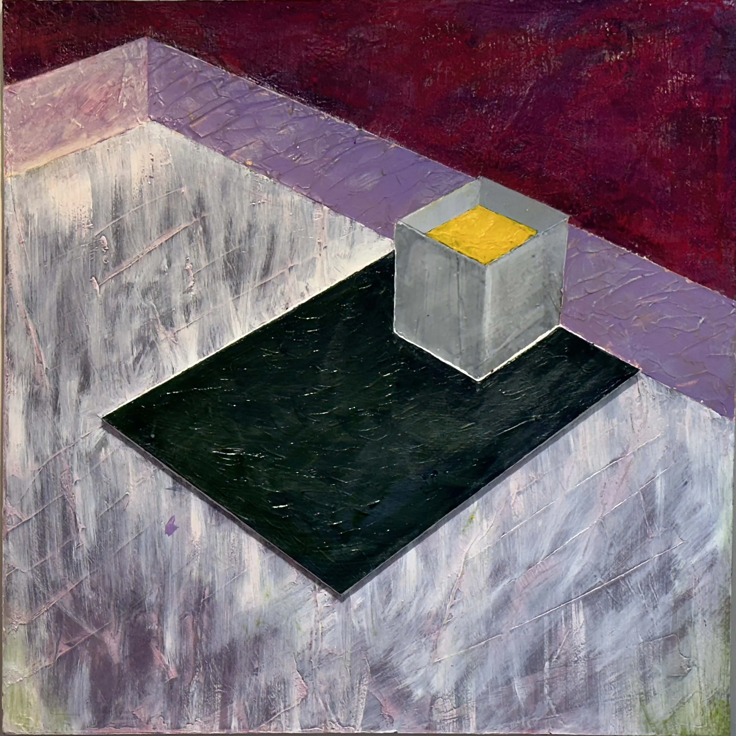 Title: INTENSIVE CARE UNIT V2; Series: Health Worlds; Size: 36 x 36 inches; Med: Acrylic and foam core on canvas; Year: 2022-23