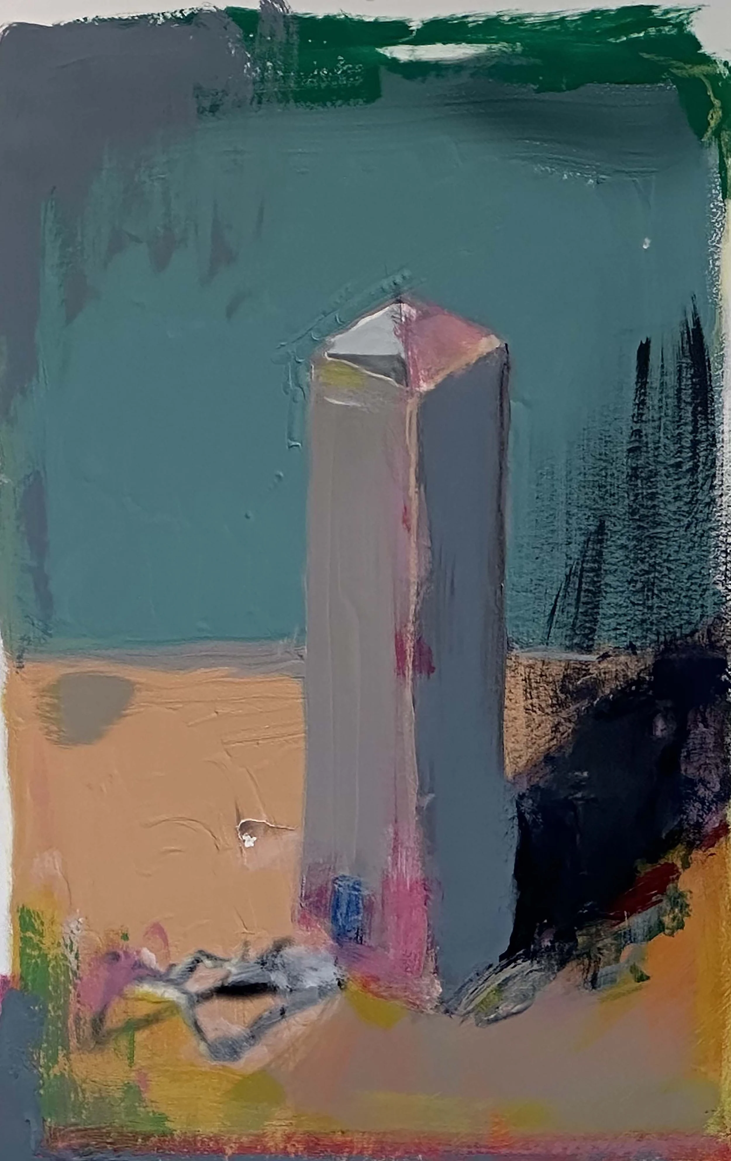 Title: LONELY SOUL STUDY #4; Series: Health Worlds; Med: Acrylic on paper; Year: 2023
