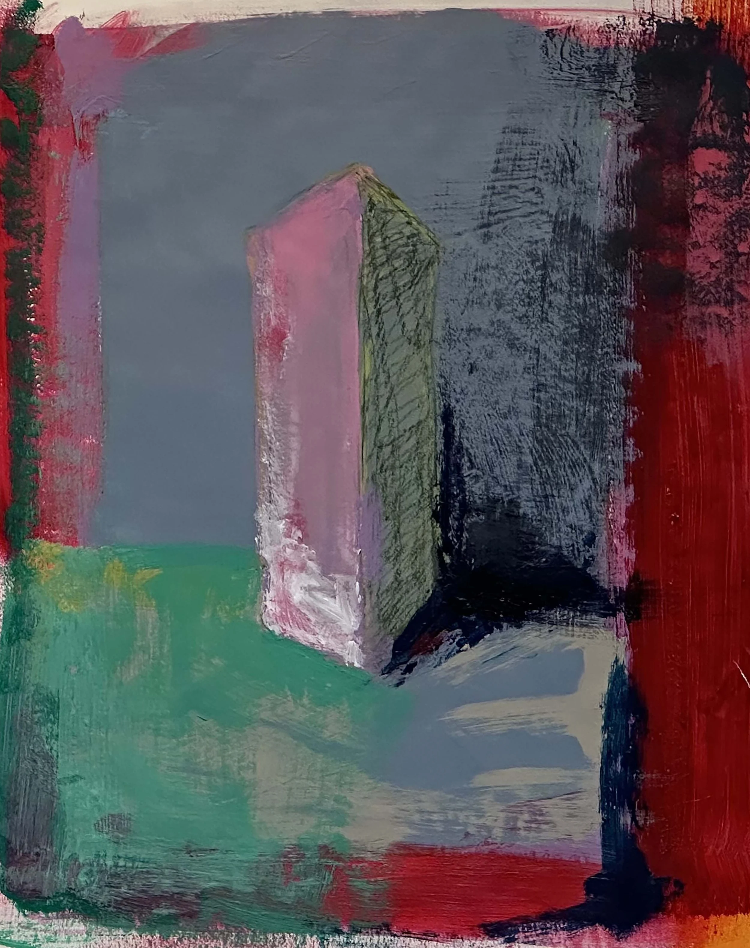 Title: LONELY SOUL STUDY #3; Series: Health Worlds; Med: Acrylic on paper; Year: 2023